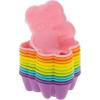 imageFreshware 12Pack Silicone Standard Round Reusable Cupcake and Muffin Baking Cup Six Vibrant ColorsRainbow Bear 12Pack