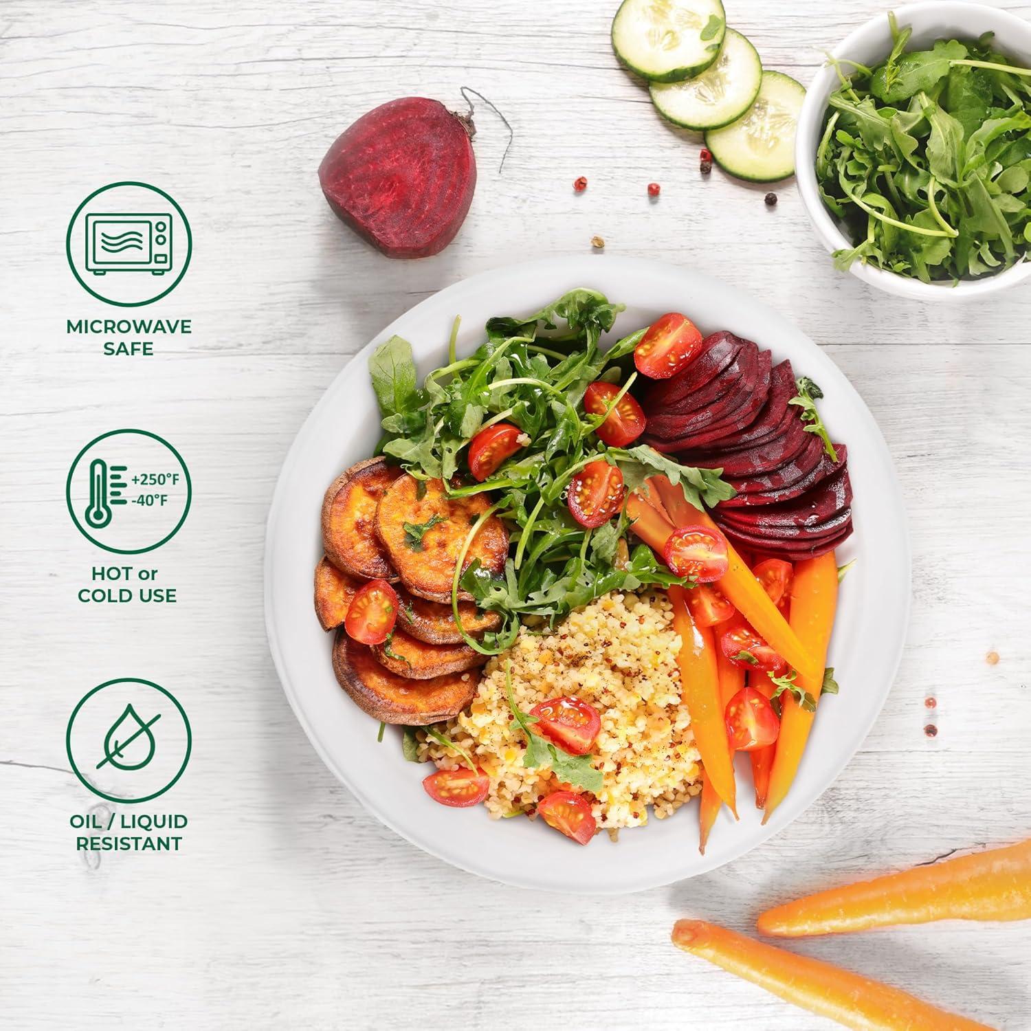 imageFreshware Paper Bowls Disposable 12 oz Soup Bowl 150Pack Biodegradable Sugarcane Fiber Serving Bowls Heavy Duty Bagasse for Hot Food Plates Microwave ampamp Freezer Safe Stackable DinnerwareWhite