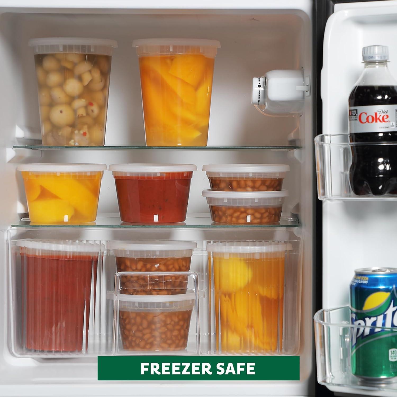 imageFreshware Food Storage Containers 50 Set 16 oz Plastic Deli Containers with Lids Slime Soup Meal Prep Containers BPA Free Stackable Leakproof MicrowaveDishwasherFreezer Safe16 oz 36 Set