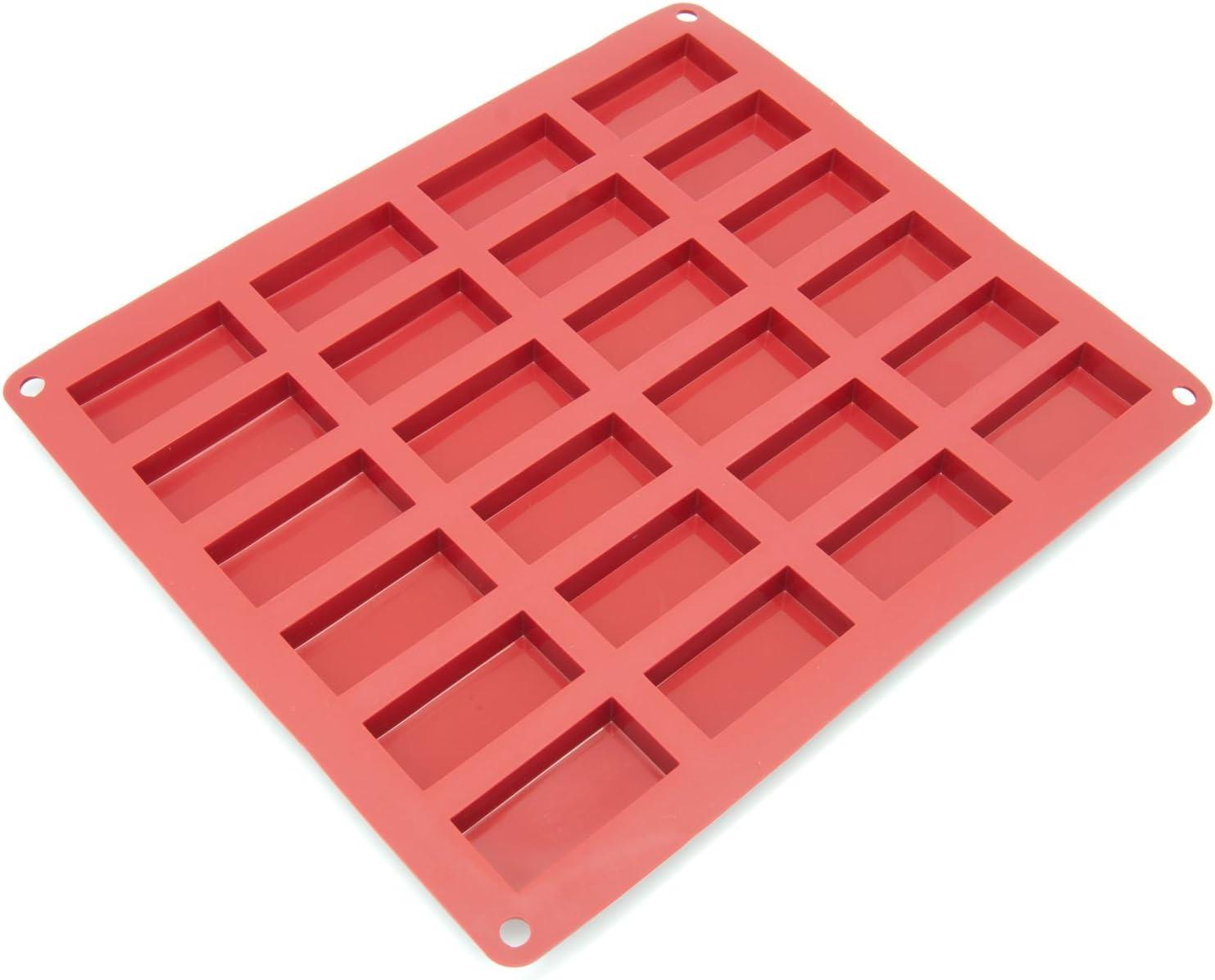 imageFreshware 12Cavity Petite Silicone Mold for Soap Bread Loaf Muffin Brownie Cornbread Cheesecake Pudding and MoreFinancier 24 Cup