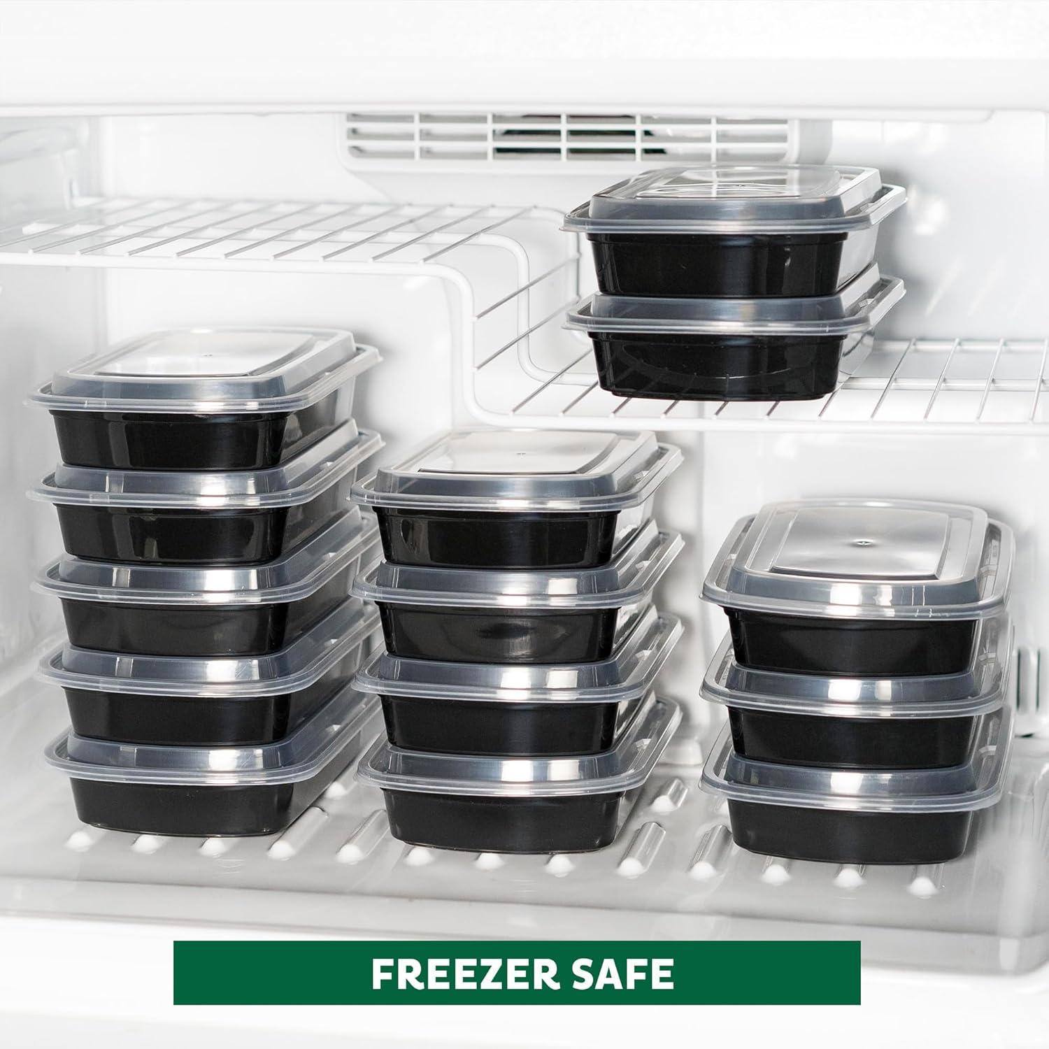 imageFreshware Meal Prep Containers 150 Pack 1 Compartment with Lids Food Storage Containers Bento Box BPA Free Stackable MicrowaveDishwasherFreezer Safe 24 oz1COMP38OZ