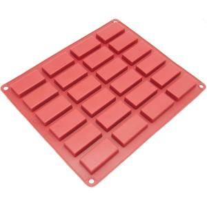 Freshware 12-Cavity Petite Silicone Mold for Soap, Bread, Loaf, Muffin, Brownie, Cornbread, Cheesecake, Pudding, and More(Financier [24 Cup])