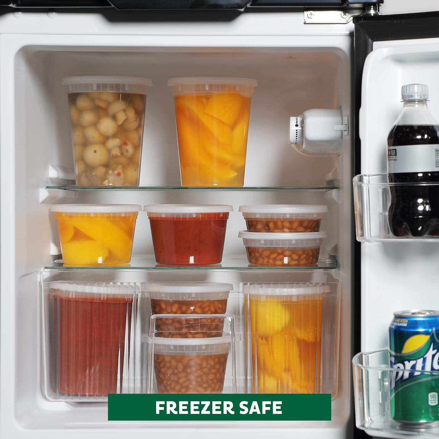 imageFreshware Deli Containers with Lids 32 oz 50 Set LeakProof BPA Free Plastic Take Out Bowls Food Storage Containers for Takeout Meal Prep Storage Freezer Microwave amp Dishwasher Safe