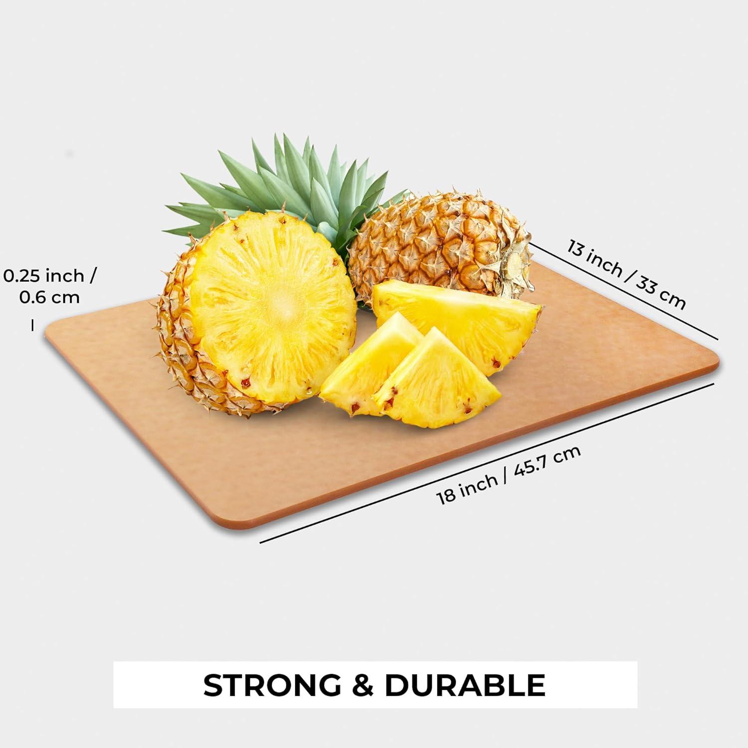 imageFreshware Wood Cutting Boards for Kitchen Dishwasher Safe Medium 12 x 9 and Large 15 x 1125 Set of 2 Black18 x 13 No Groove Natural Slate